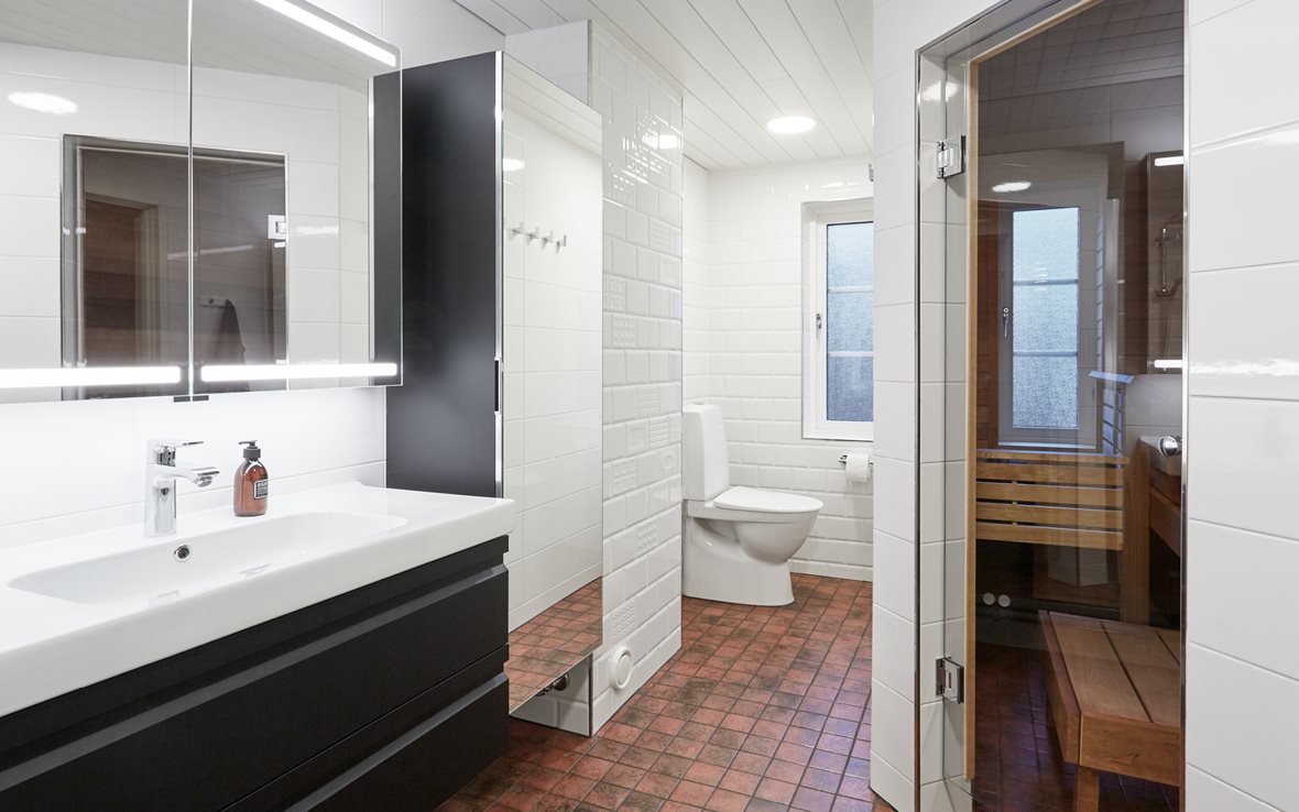 Särmikäs kylpyhuone ja sauna