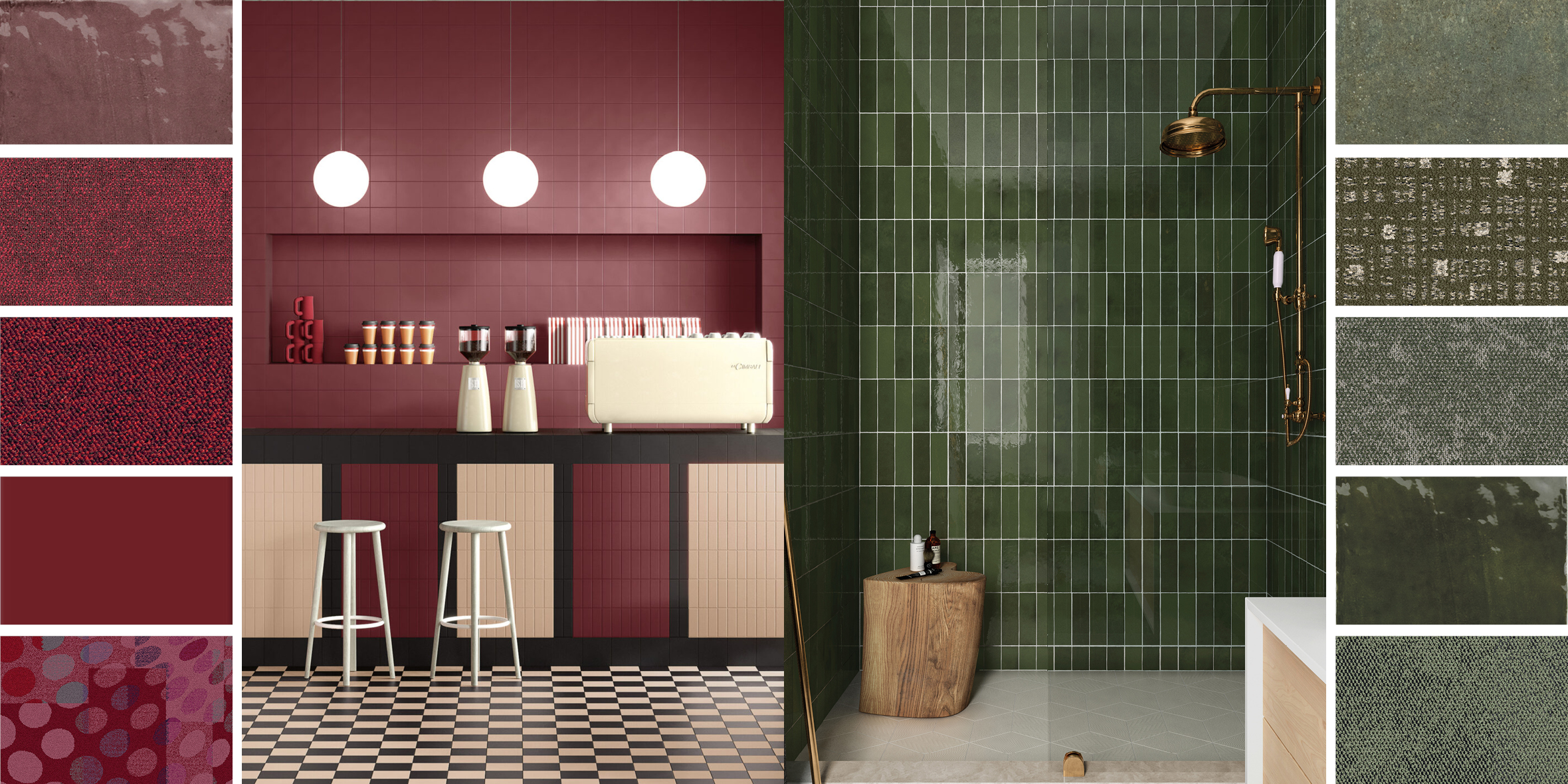 Kollaasi 2: Burgundy ja sammal