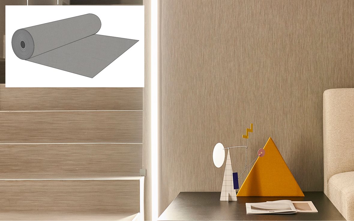 Kudottu vinyylitapetti