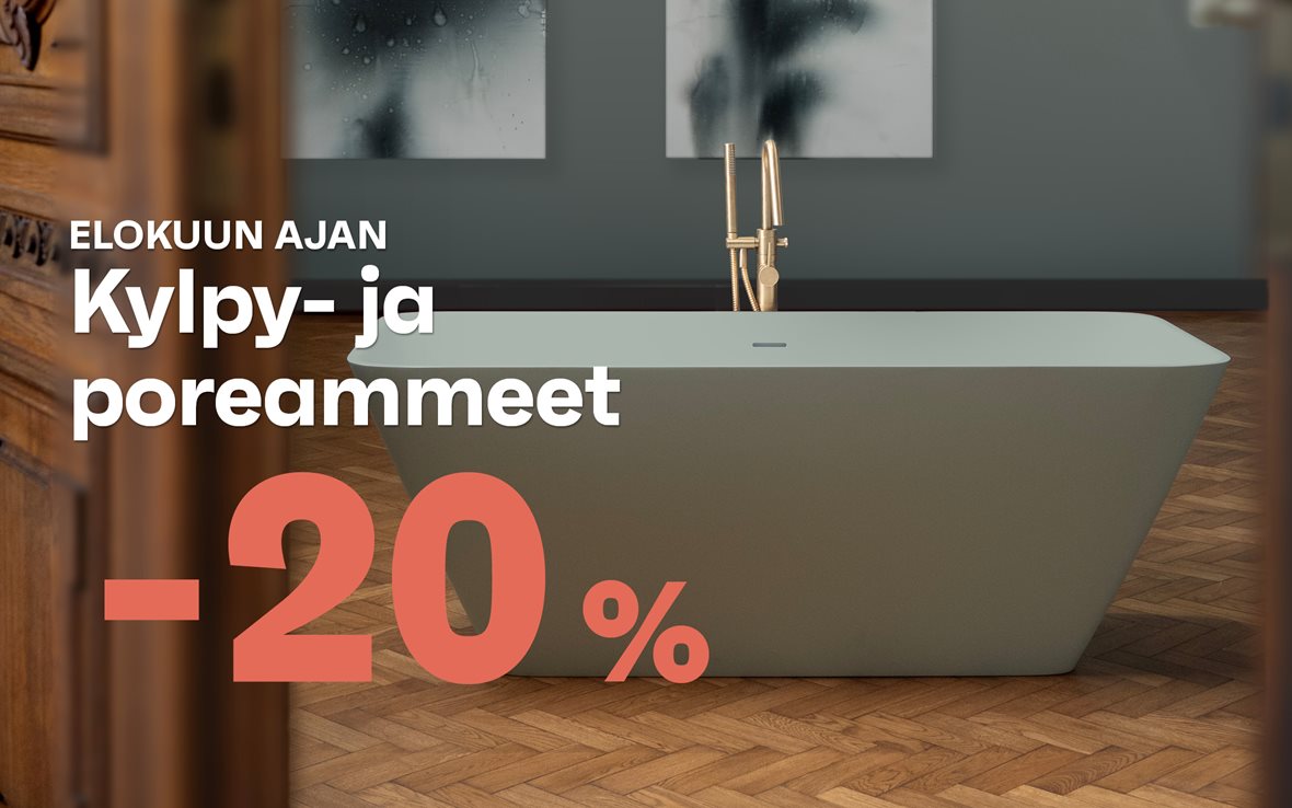 Sesonki 08-2026: Kylpy- ja poreammeet -20 %