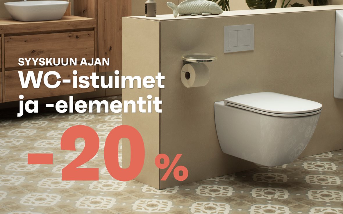 Sesonki 09-2026: WC-istuimet ja -elementit -20 %