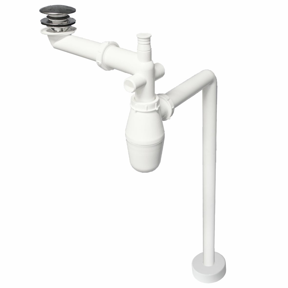 LPC pesualtaan vesilukko ja push-open pohjaventtiili tilaa säästävä 32 mm kova lattiaputki Valkoinen