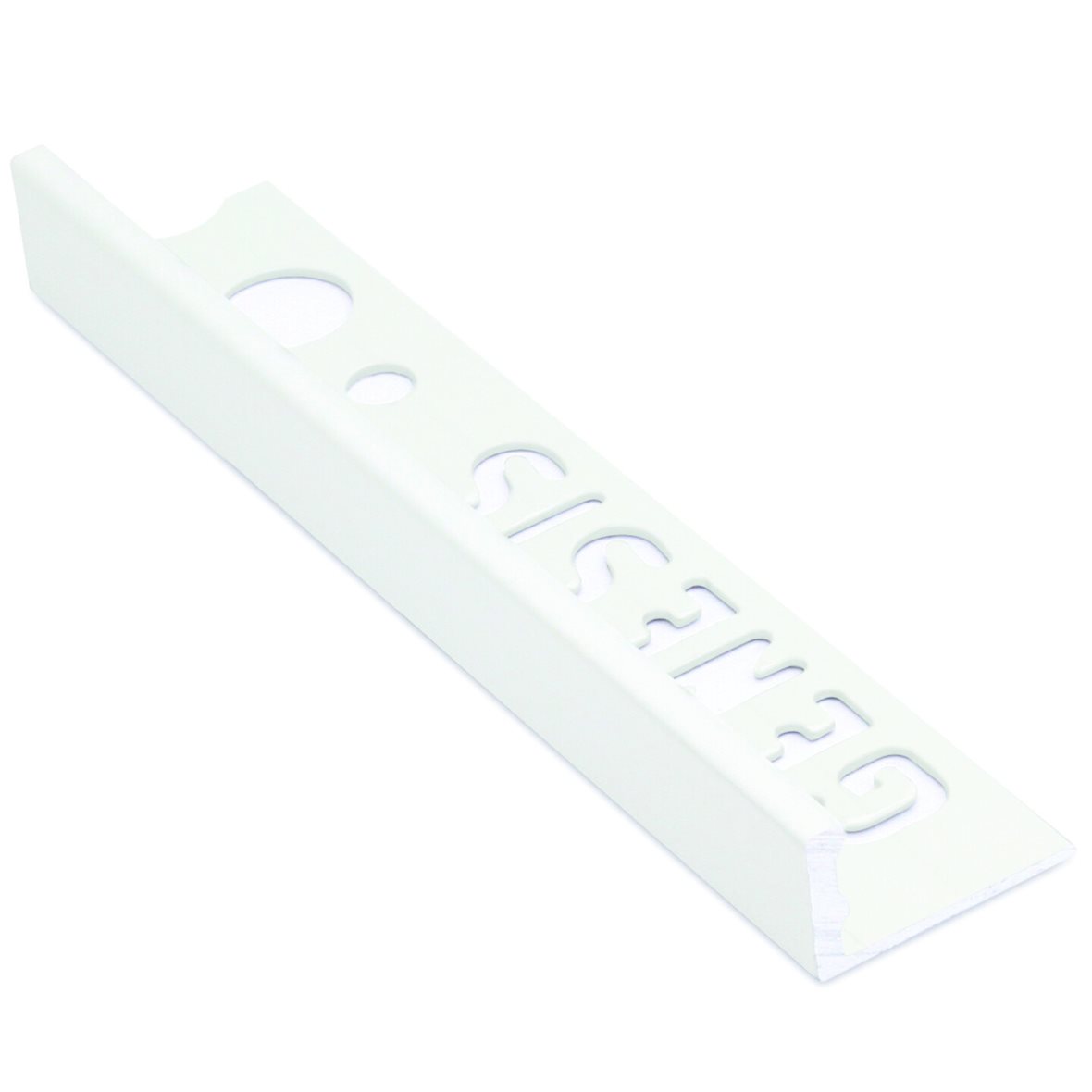 Listatalo laattalista pääte 10 mm alumiini mattavalkoinen 2,5 m ESA100.02