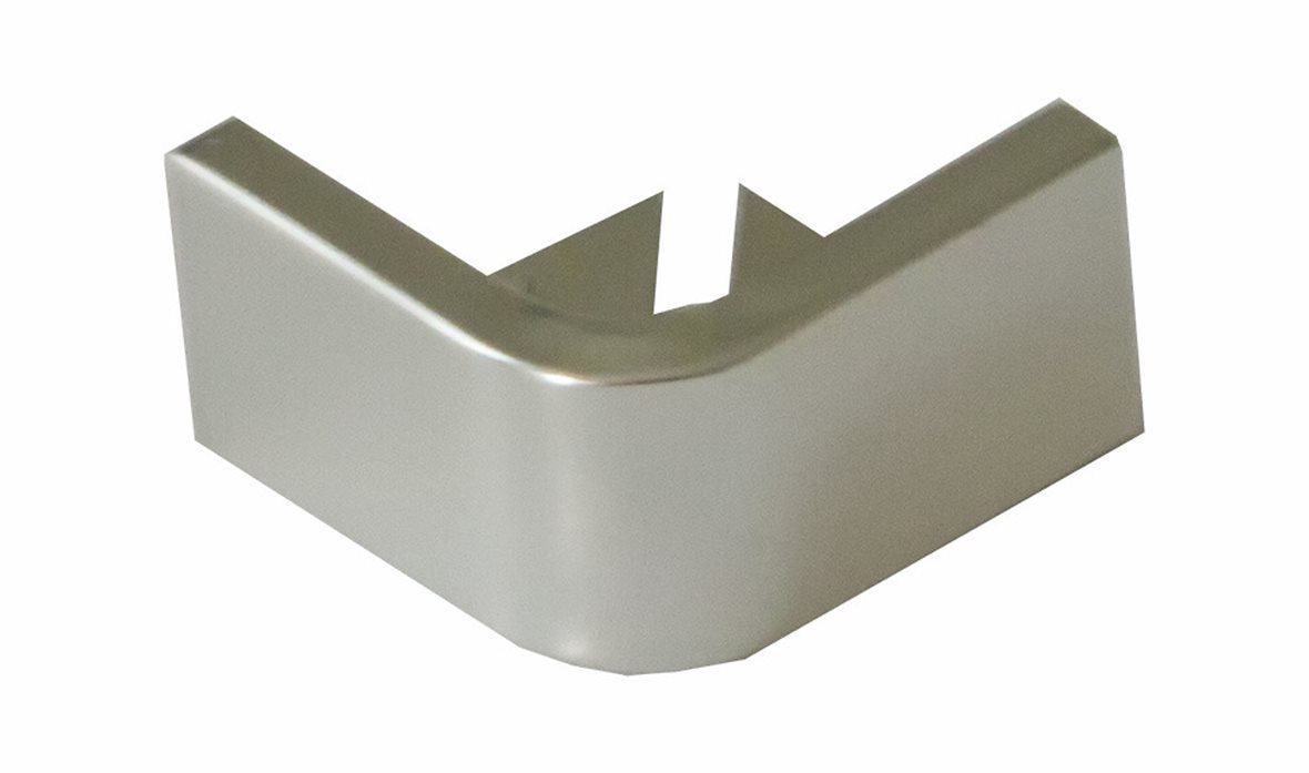 Listatalo laattalista neliökulmapala 12 mm alumiini kiiltävä hopea 2 kpl ESC122.91