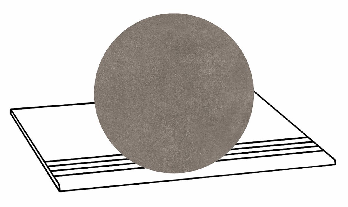 LPC Stage M STG lasittamaton porraslaatta liukuesteuralla 30X60 04 grafiitti tasapintainen matta R10 tumma ruskea betoni