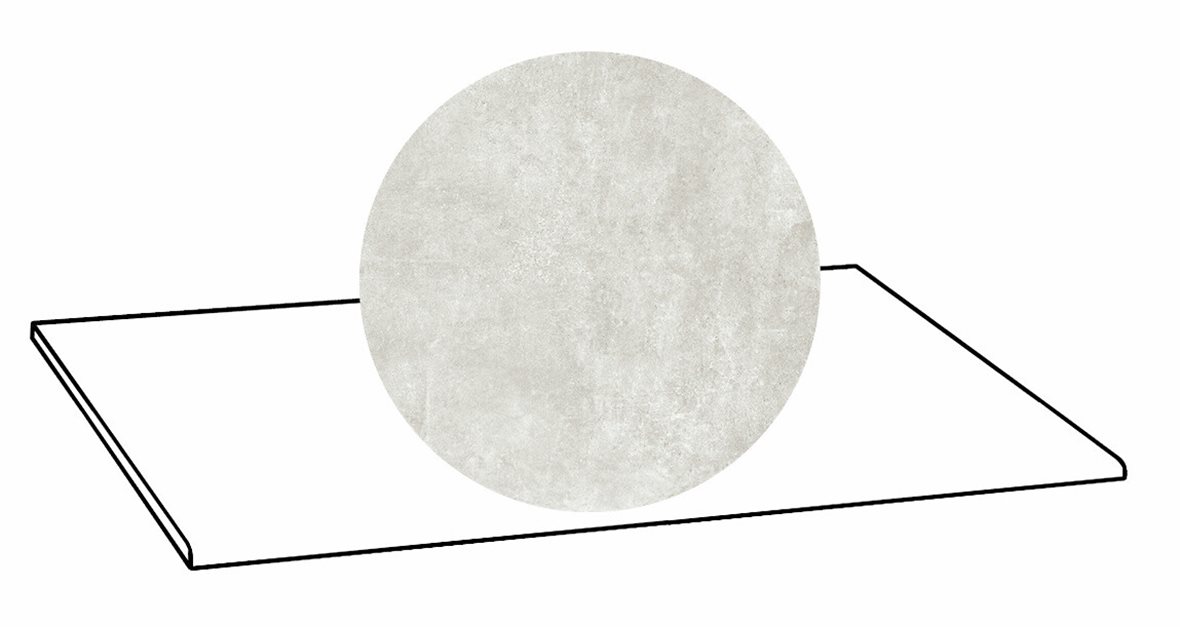 LPC Stage M STG lasittamaton porraslaatta 30X60 01 kalkki tasapintainen silotettu matta R09 vaalea valkoinen betoni