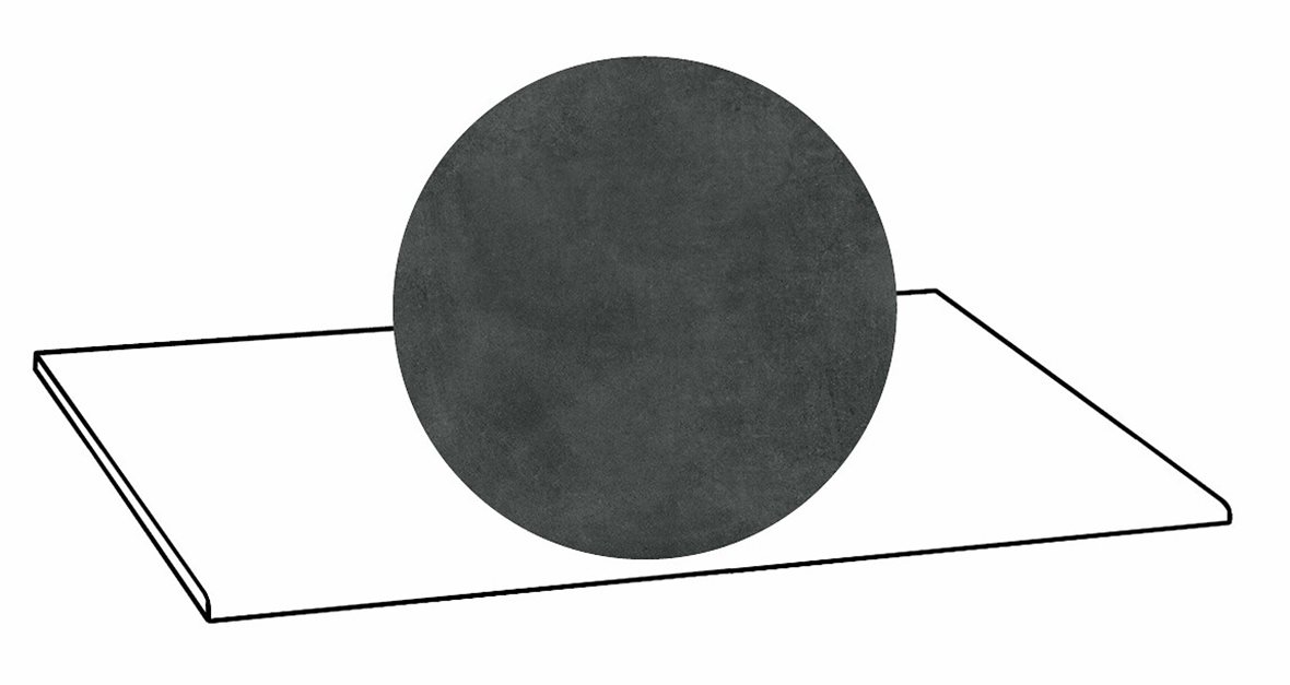 LPC Stage M STG lasittamaton porraslaatta 30X60 06 laava tasapintainen silotettu matta R09 tumma musta betoni