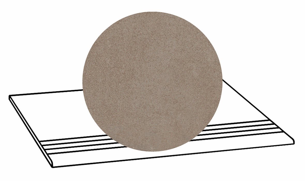 LPC Stage M STG lasittamaton porraslaatta liukuesteuralla 30X60 08 savunharmaa tasapintainen silotettu matta R09 keskitumma ruskea betoni