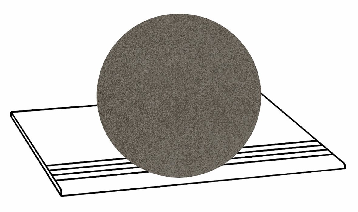 LPC Stage M STG lasittamaton porraslaatta liukuesteuralla 30X60 09 kaarna tasapintainen silotettu matta R09 tumma ruskea betoni