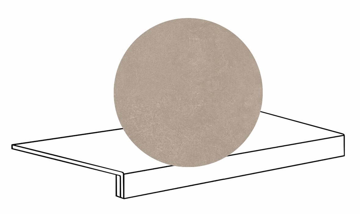 LPC Stage M STG lasittamaton porraslaatta reunalla 33X60 07 hiekka tasapintainen matta R10 keskitumma beige betoni