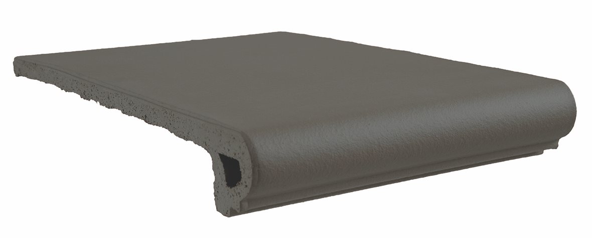 LPC Cotto märkäpuriste lasittamaton porraslaatta reunalla 25x33 Gris tasapintainen antislip matta vaalea harmaa tiili
