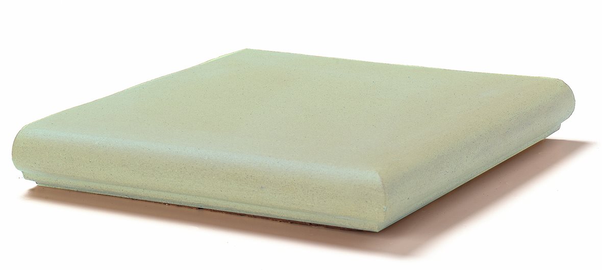 LPC Cotto märkäpuriste lasittamaton porraslaatta reunalla kulmapala 33x33 Blanco tasapintainen antislip matta vaalea valkoinen tiili