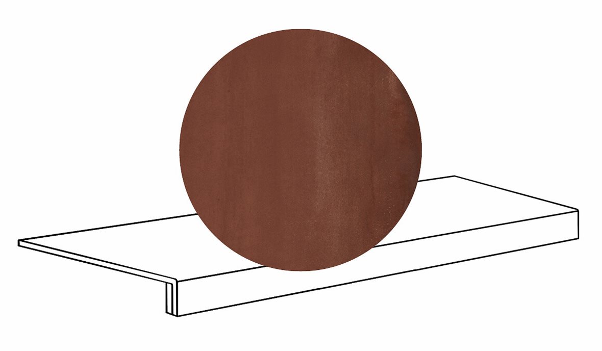 LPC Stage M STG lasittamaton porraslaatta reunalla 33X120 11 kupari tasapintainen silotettu matta keskitumma oranssi betoni