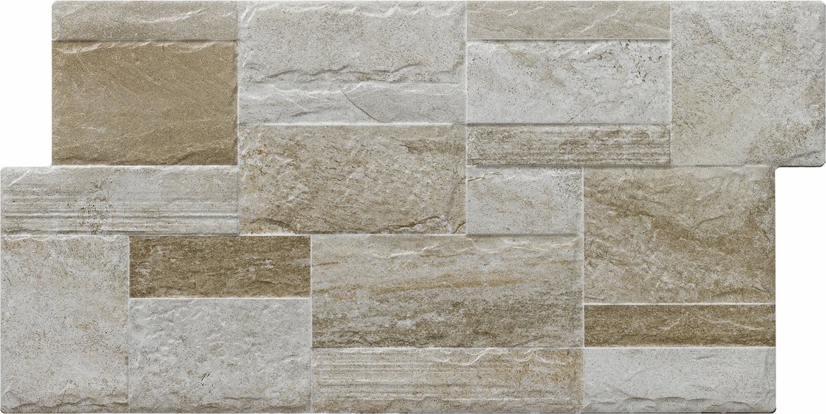 LPC Andalucia lasitettu porcelanato seinälaatta ulkolaatta 33,3X66,6 01 beige strukturoitu matta vaalea beige kivi