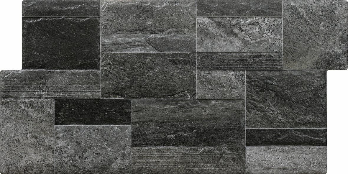 LPC Andalucia lasitettu porcelanato seinälaatta ulkolaatta 33,3X66,6 03 antrasiitti strukturoitu matta tumma harmaa kivi