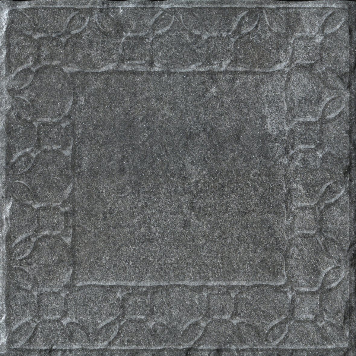 LPC Piazza lasitettu kuviolaatta 20X20 Dec mix 01 grafiitti strukturoitu matta tumma musta kivi