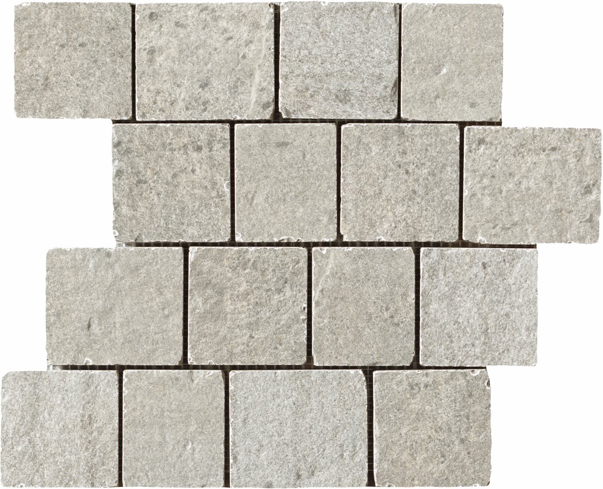 LPC Piazza lasitettu porcelanato mosaiikki seinälaatta lattialaatta Pave 04 hiekka strukturoitu matta tumma beige kivi