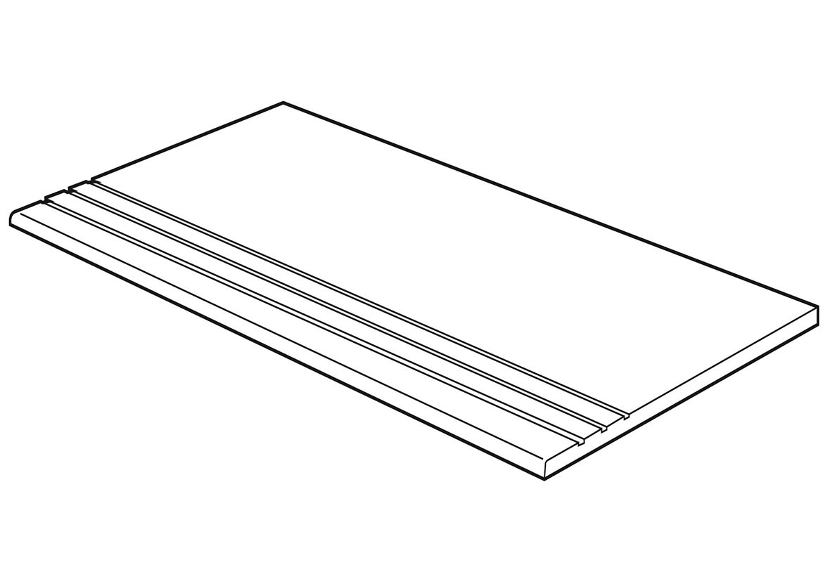 LPC Granity Air lasittamaton porraslaatta liukuesteuralla 29,7X59,7 Frost strukturoitu matta vaalea harmaa kivi