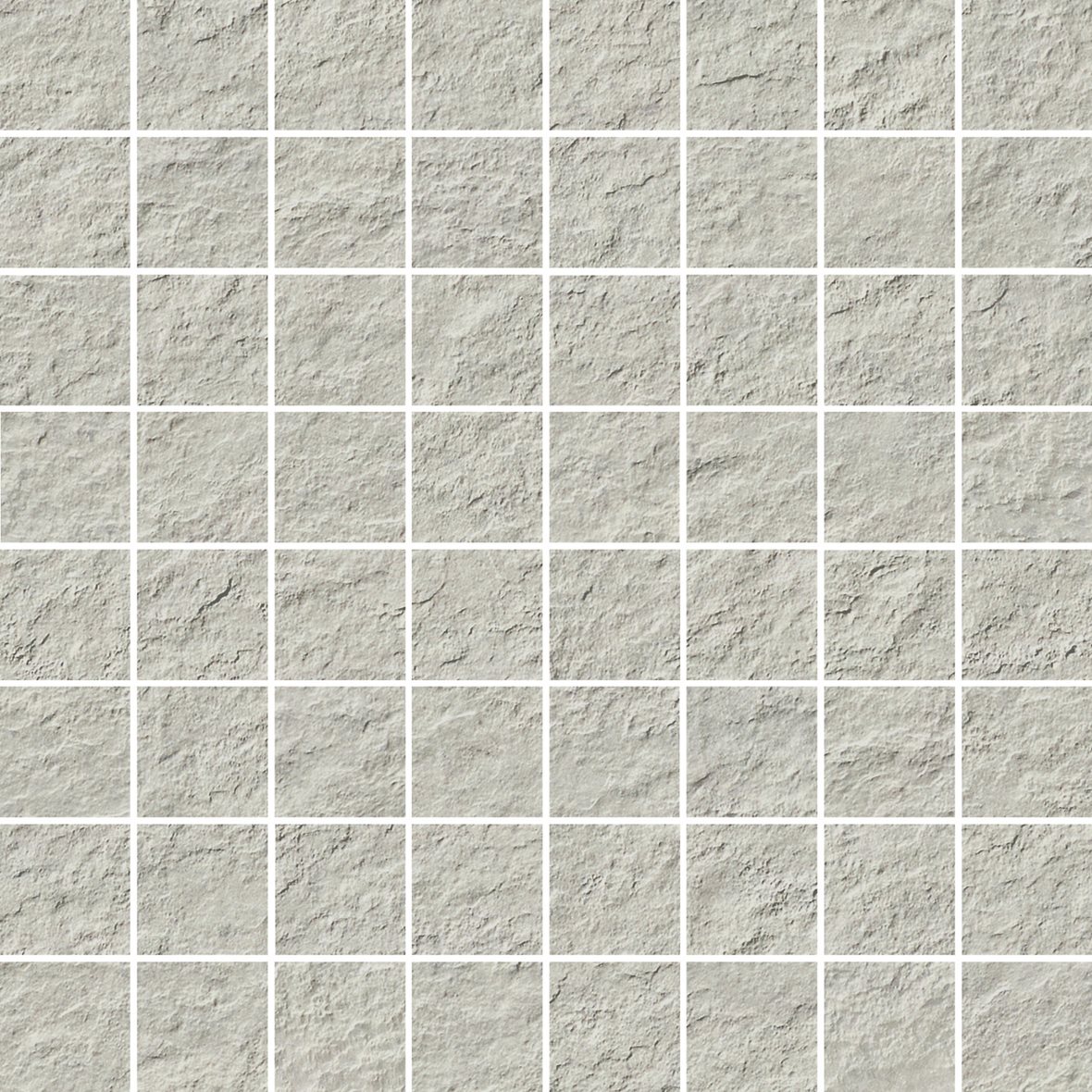 LPC Granity Air lasittamaton porcelanato mosaiikki seinälaatta lattialaatta 3,5X3,5 Frost strukturoitu matta vaalea harmaa kivi