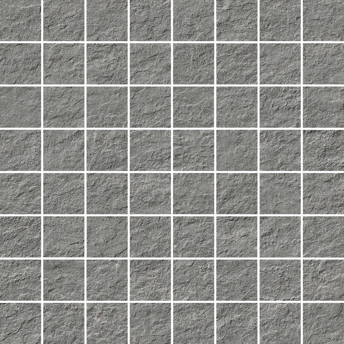 LPC Granity Air lasittamaton porcelanato mosaiikki seinälaatta lattialaatta 3,5X3,5 Silver strukturoitu matta keskitumma hopea kivi