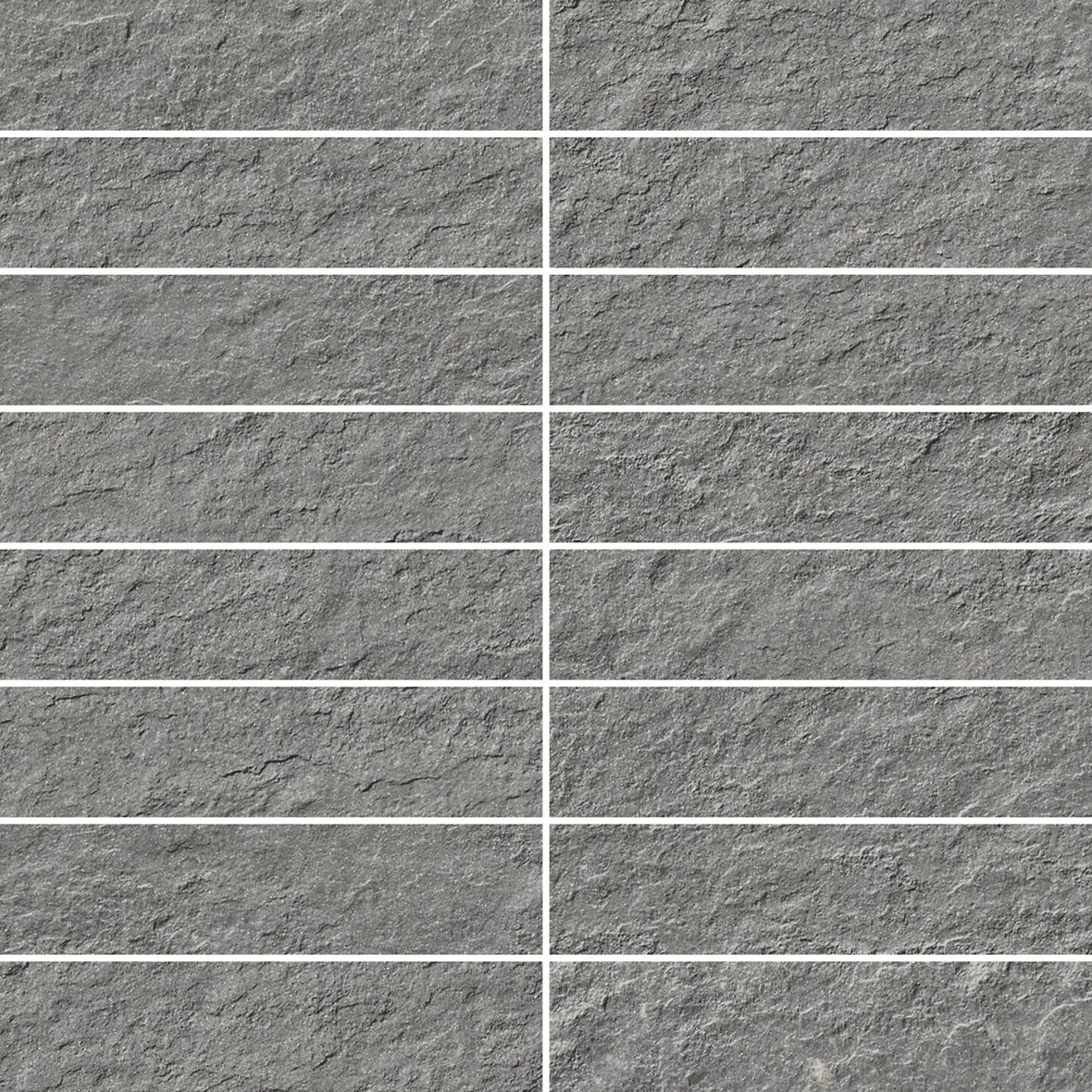 LPC Granity Air lasittamaton porcelanato mosaiikki seinälaatta lattialaatta 3,75X14,7 Silver strukturoitu matta keskitumma hopea kivi