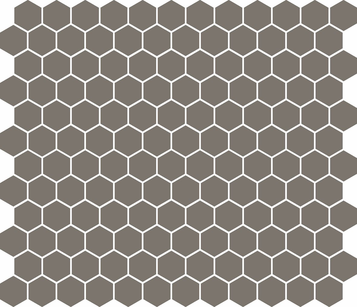 LPC Plain Colours Hexagons lasittamaton porcelanato mosaiikki seinälaatta lattialaatta 2,5X2,5 Charcoal tasapintainen matta 6-kulmainen tumma harmaa y