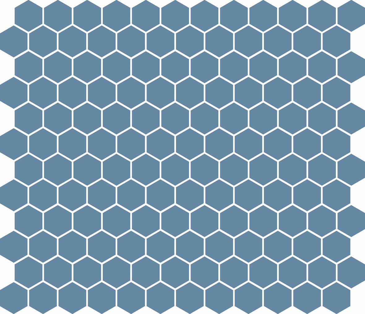 LPC Plain Colours Hexagons lasittamaton porcelanato mosaiikki seinälaatta lattialaatta 2,5X2,5 Dark Blue tasapintainen matta 6-kulmainen tumma sininen