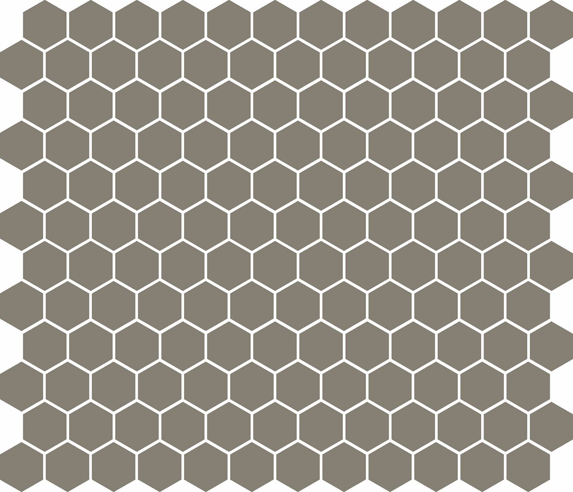 LPC Plain Colours Hexagons lasittamaton porcelanato mosaiikki seinälaatta lattialaatta 2,5X2,5 Grey tasapintainen matta 6-kulmainen keskitumma harmaa