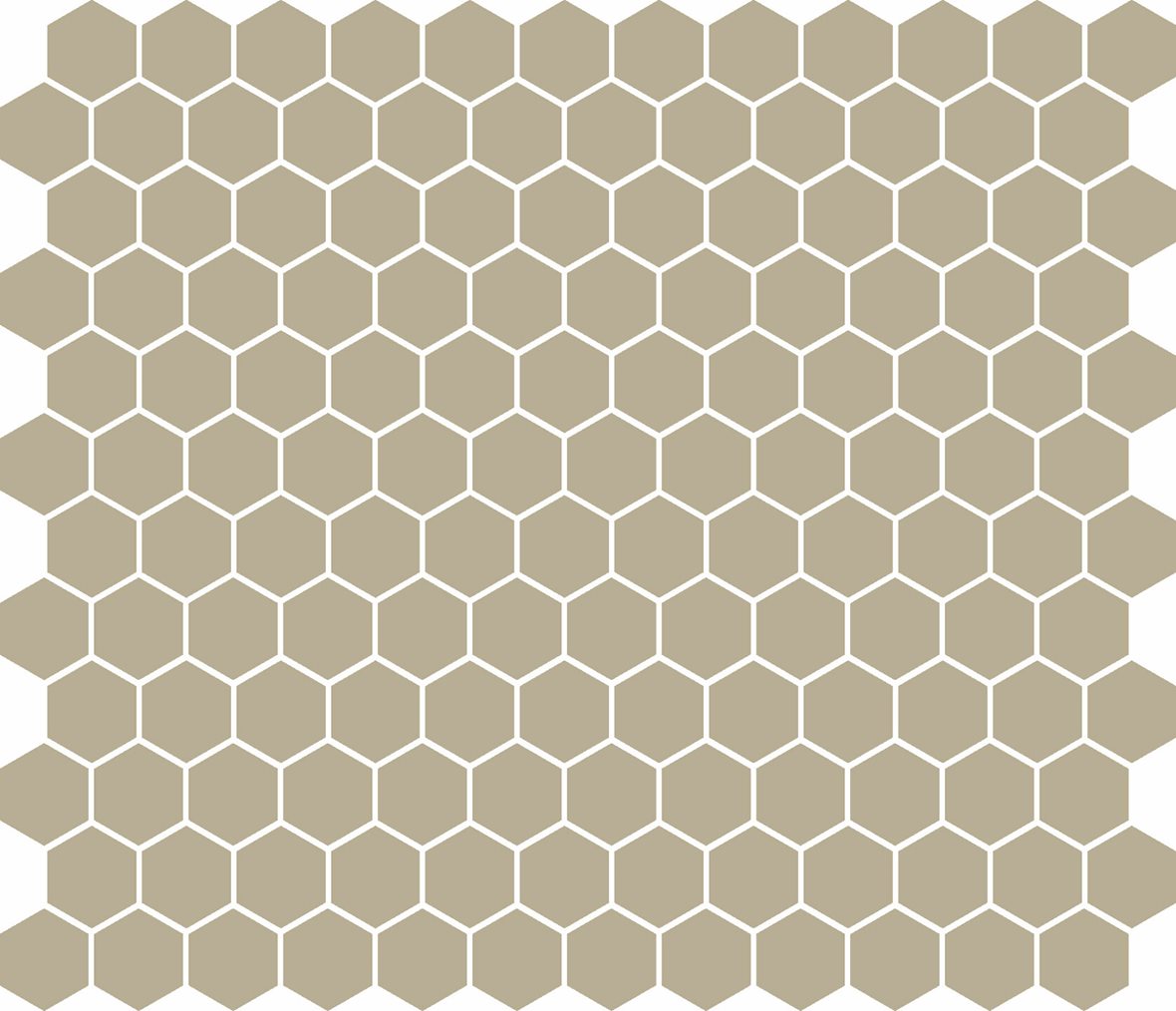 LPC Plain Colours Hexagons lasittamaton porcelanato mosaiikki seinälaatta lattialaatta 2,5X2,5 Linen tasapintainen matta 6-kulmainen keskitumma beige