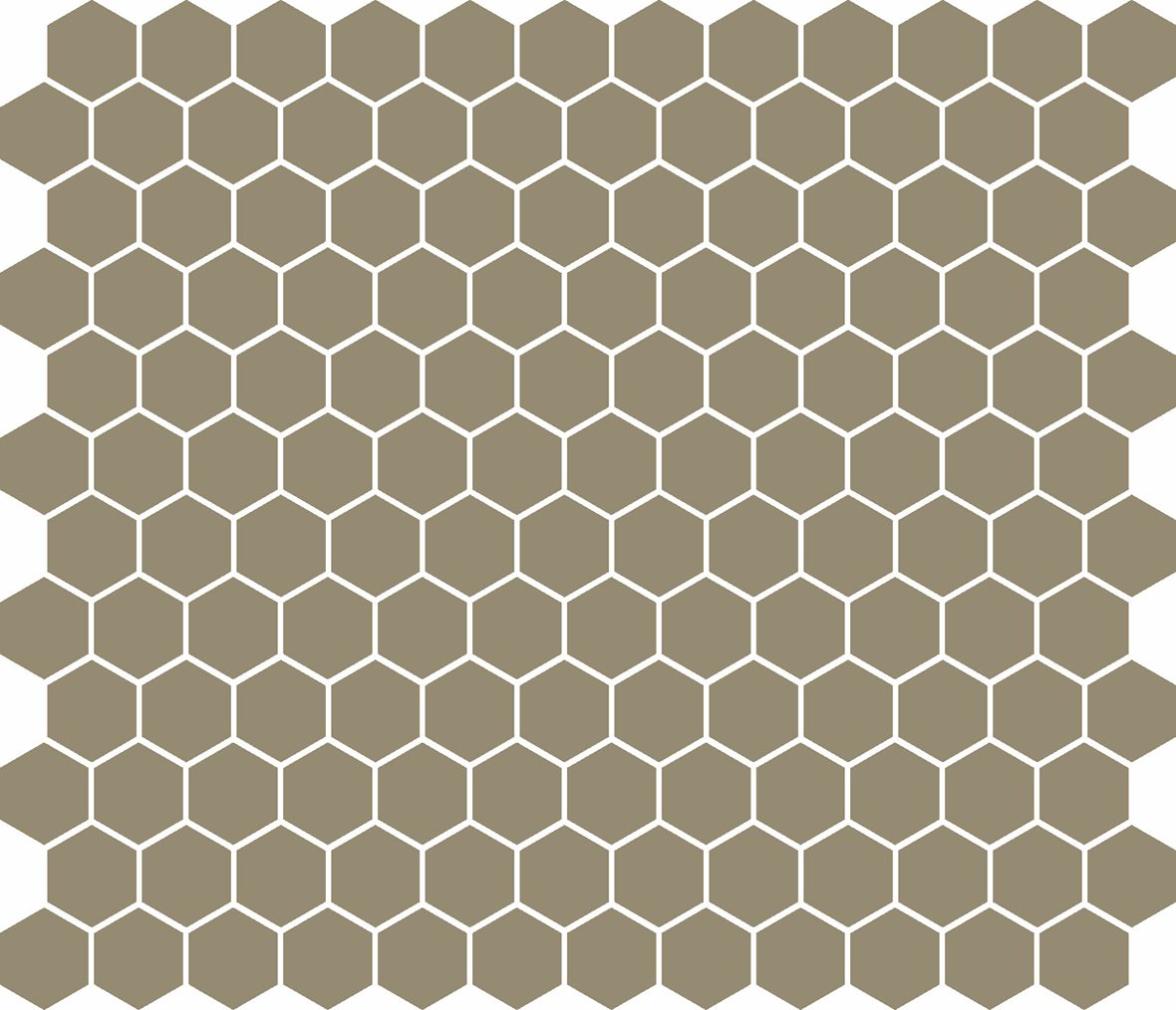 LPC Plain Colours Hexagons lasittamaton porcelanato mosaiikki seinälaatta lattialaatta 2,5X2,5 Mole tasapintainen matta 6-kulmainen keskitumma harmaa
