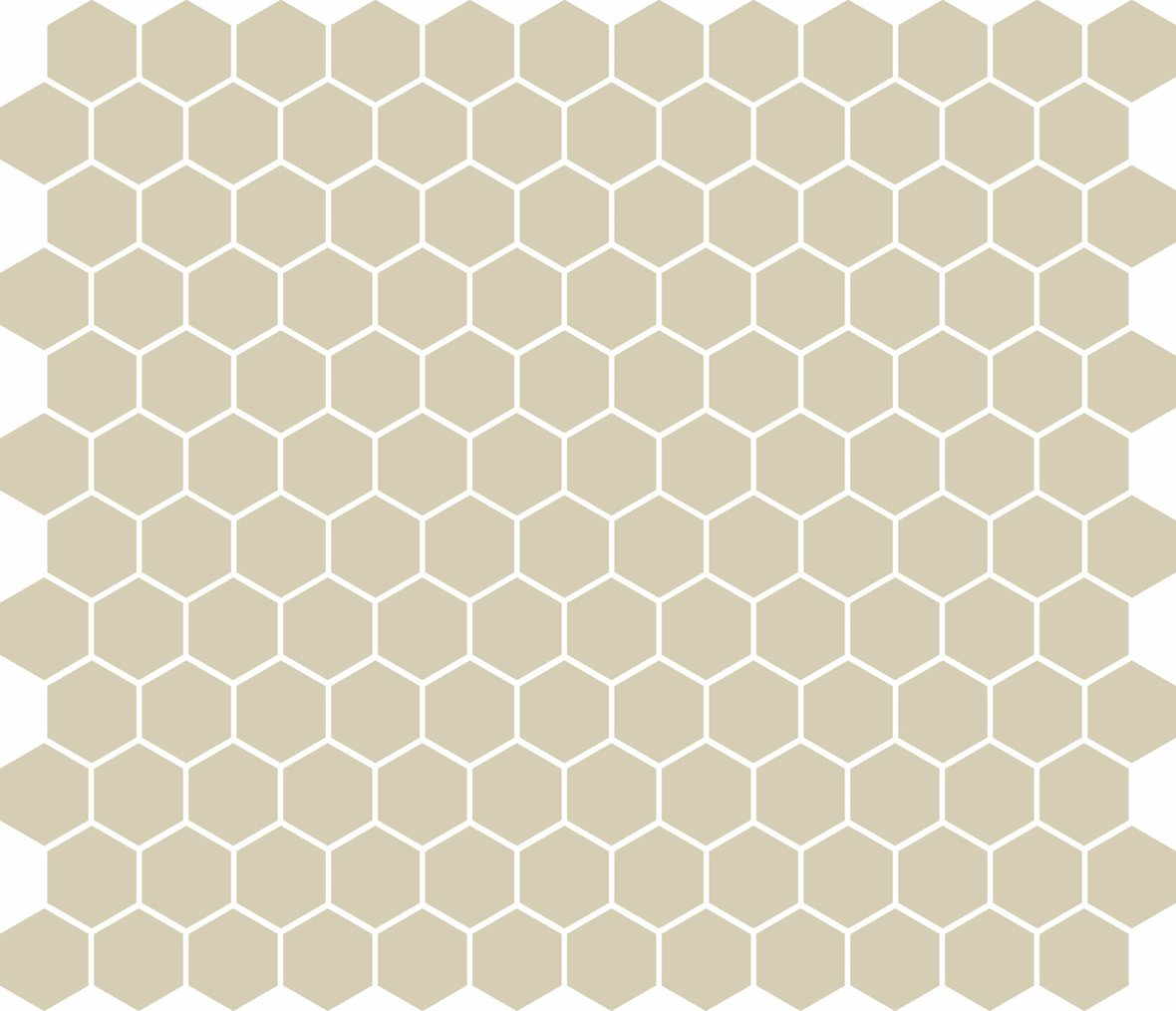 LPC Plain Colours Hexagons lasittamaton porcelanato mosaiikki seinälaatta lattialaatta 2,5X2,5 Ontario tasapintainen matta 6-kulmainen vaalea beige yk