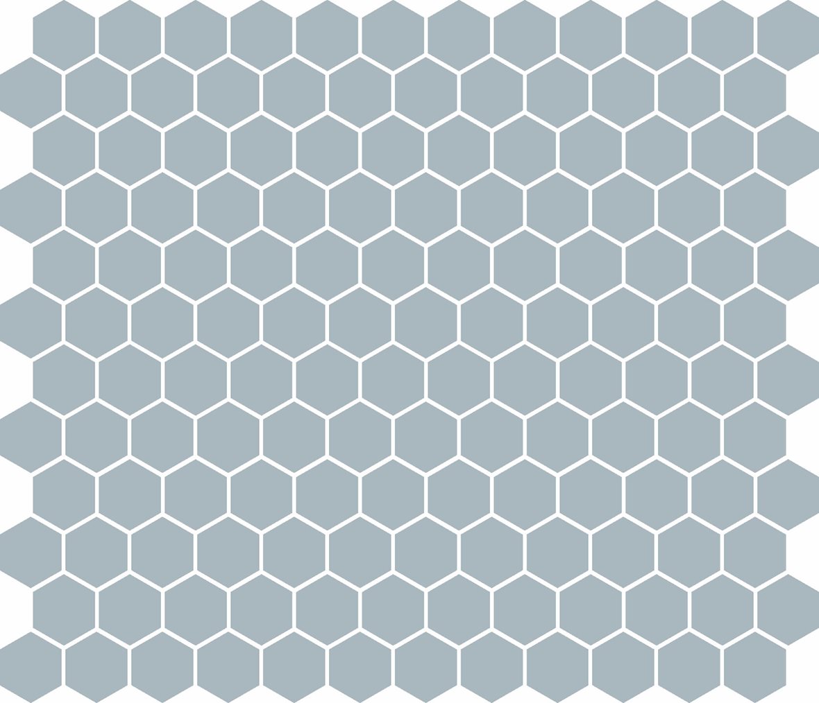 LPC Plain Colours Hexagons lasittamaton porcelanato mosaiikki seinälaatta lattialaatta 2,5X2,5 Pale Blue tasapintainen matta 6-kulmainen vaalea sinine