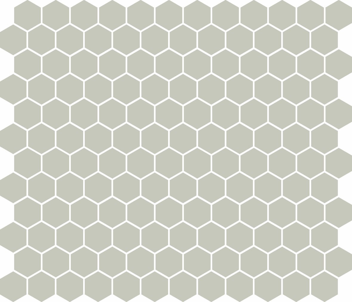 LPC Plain Colours Hexagons lasittamaton porcelanato mosaiikki seinälaatta lattialaatta 2,5X2,5 Pearl Grey tasapintainen matta 6-kulmainen vaalea harma