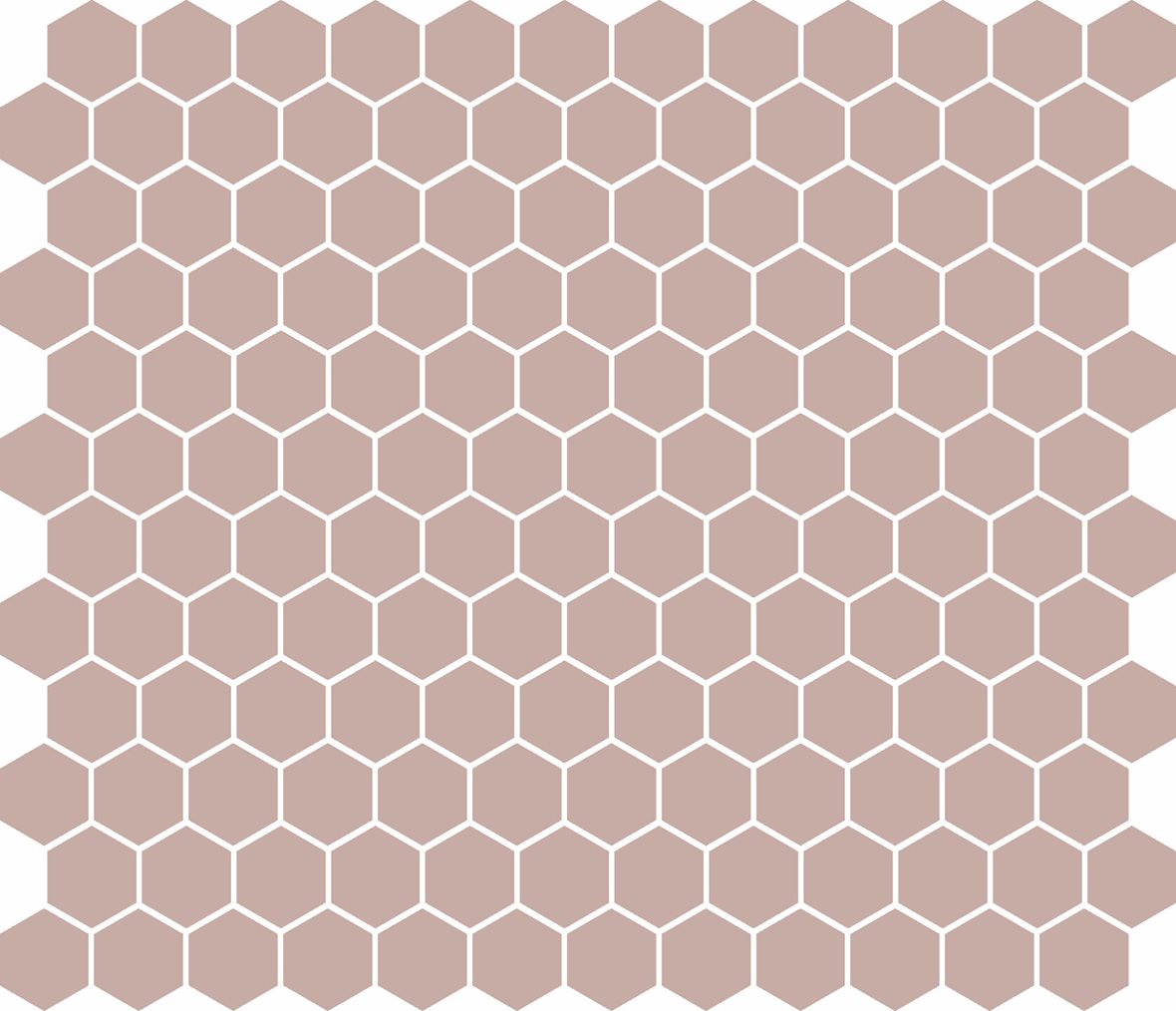 LPC Plain Colours Hexagons lasittamaton porcelanato mosaiikki seinälaatta lattialaatta 2,5X2,5 Pink tasapintainen matta 6-kulmainen vaalea punainen yk