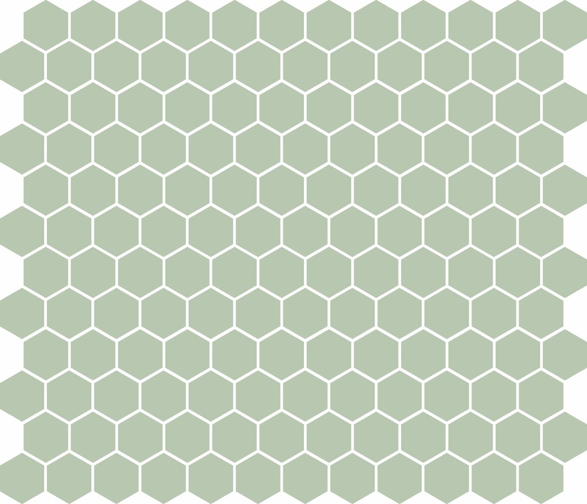 LPC Plain Colours Hexagons lasittamaton porcelanato mosaiikki seinälaatta lattialaatta 2,5X2,5 Pistachio tasapintainen matta 6-kulmainen vaalea vihreä