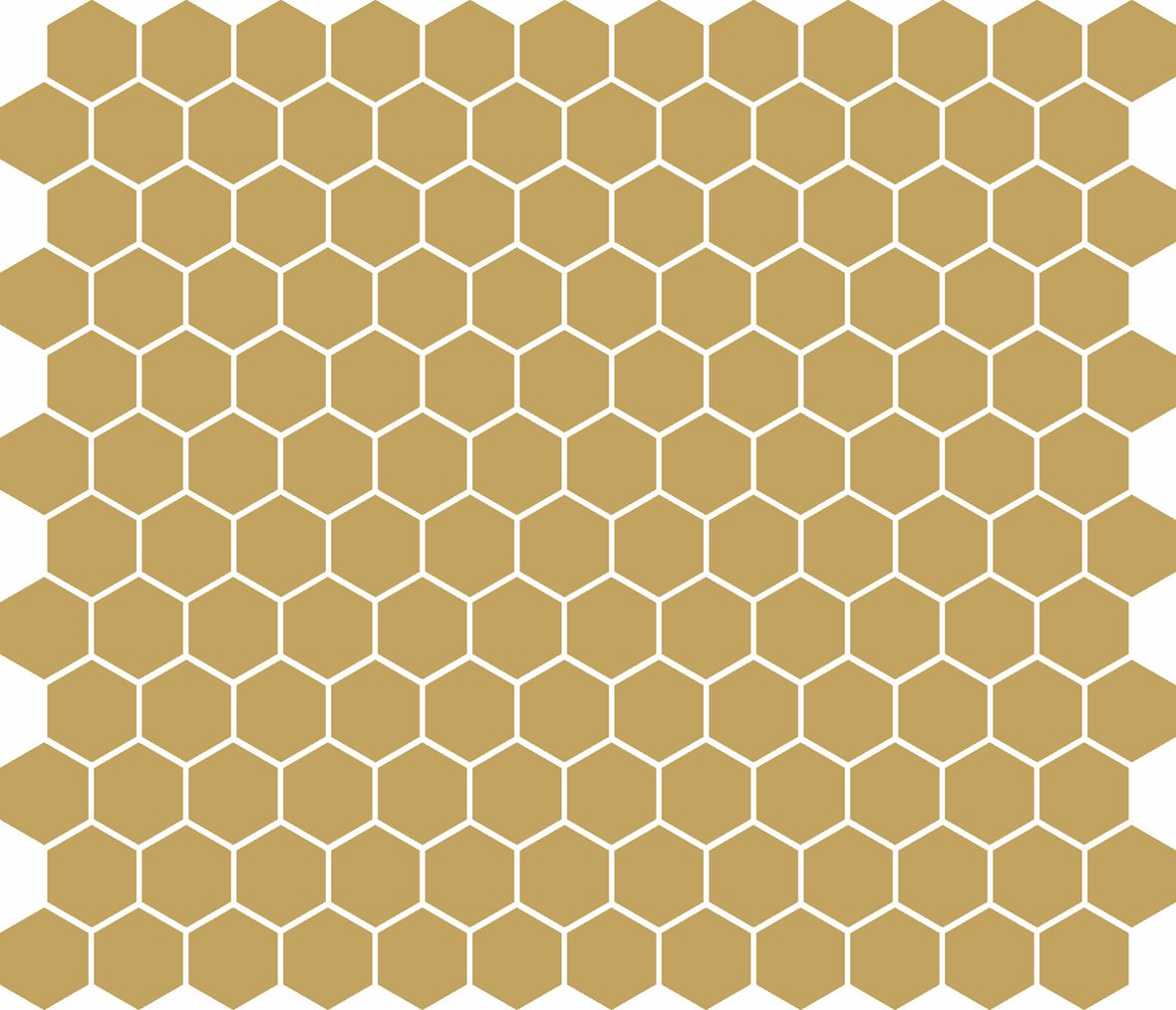 LPC Plain Colours Hexagons lasittamaton porcelanato mosaiikki seinälaatta lattialaatta 2,5X2,5 Yellow tasapintainen matta 6-kulmainen keskitumma kelta