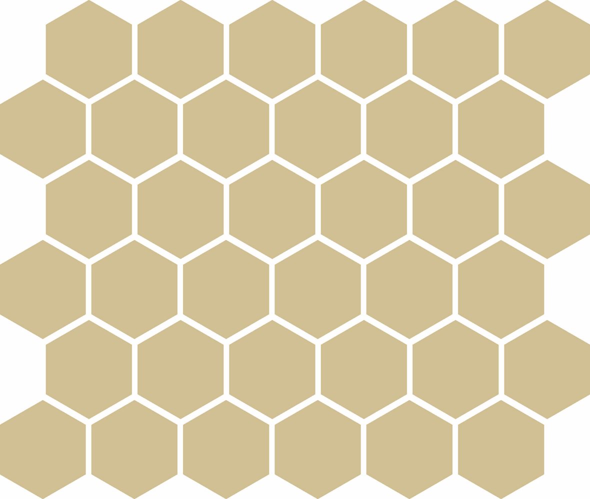 LPC Plain Colours Hexagons lasittamaton porcelanato mosaiikki seinälaatta lattialaatta 5X5 Cognac tasapintainen matta 6-kulmainen keskitumma beige yks