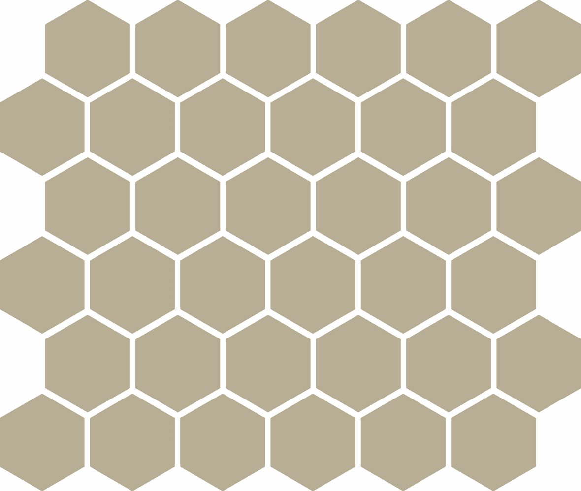 LPC Plain Colours Hexagons lasittamaton porcelanato mosaiikki seinälaatta lattialaatta 5X5 Linen tasapintainen matta 6-kulmainen keskitumma beige yksi