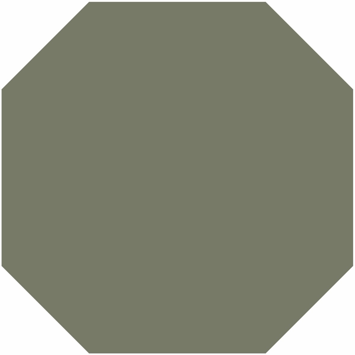 LPC Plain Colours Octagons lasittamaton porcelanato lattialaatta 15X15 Australian Green tasapintainen matta 8-kulmainen tumma vihreä yksivärinen