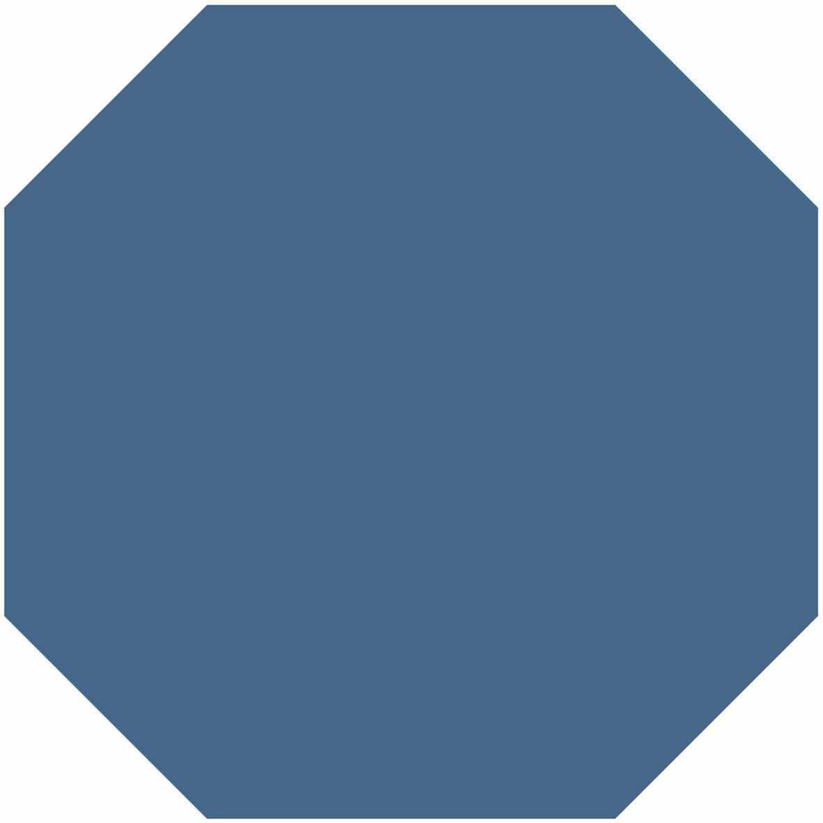 LPC Plain Colours Octagons lasittamaton porcelanato lattialaatta 15X15 Blue Moon tasapintainen matta 8-kulmainen tumma sininen yksivärinen