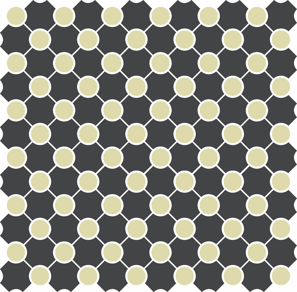 LPC Honeycomb lasittamaton porcelanato mosaiikki lattialaatta 1,8X3,2 Black+Vanilla tasapintainen matta tumma musta