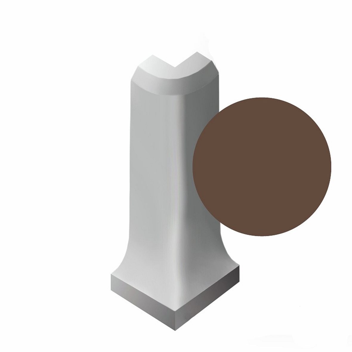LPC Plain Colours lasittamaton ulkokulmapala 4,3x10,6x4,3 Chocolate tasapintainen matta tumma ruskea yksivärinen