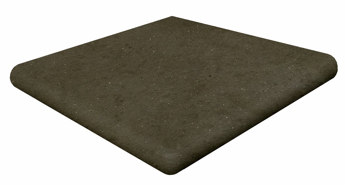 LPC Orion märkäpuriste lasitettu porraslaatta reunalla kulmapala 33x33 Antracita tasapintainen antislip matta tumma musta kivi