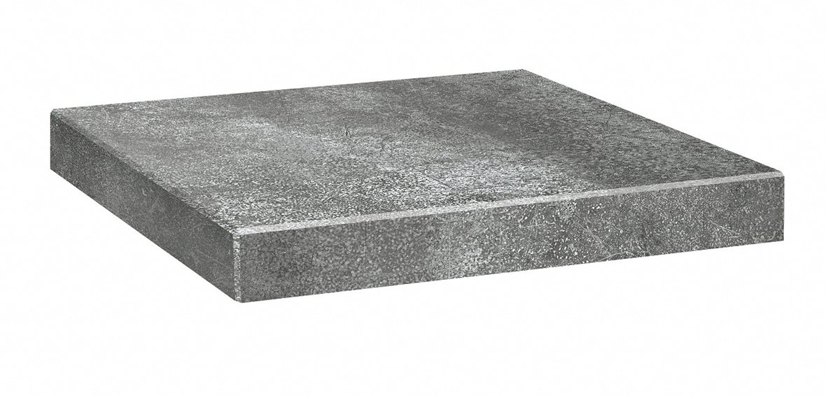 LPC Cosmos lasittamaton porraslaatta reunalla kulmapala 33X33 03 grafiitti tasapintainen silotettu matta tumma harmaa betoni