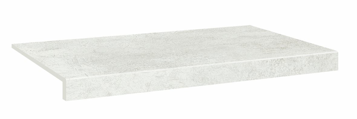 LPC Cosmos lasittamaton porraslaatta reunalla 33X60 01 jää tasapintainen silotettu matta vaalea valkoinen betoni
