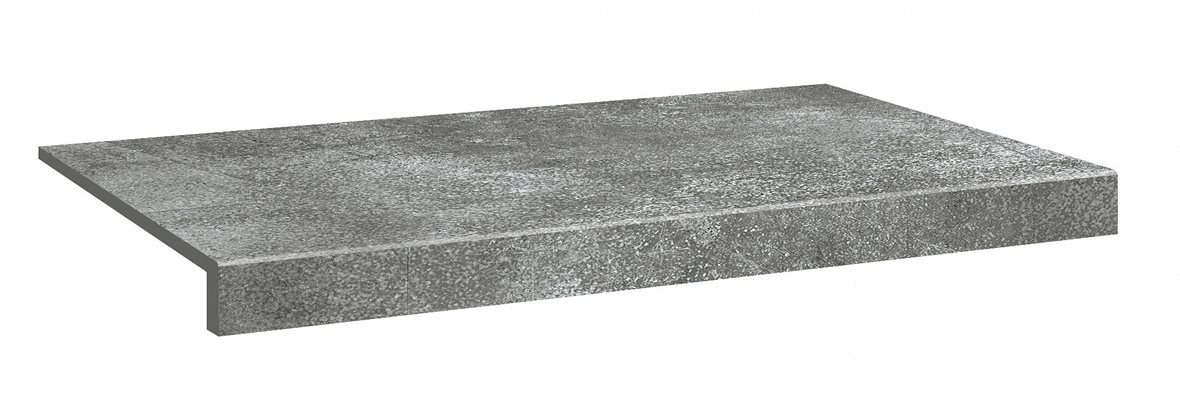 LPC Cosmos lasittamaton porraslaatta reunalla 33X60 03 grafiitti tasapintainen silotettu matta tumma harmaa betoni