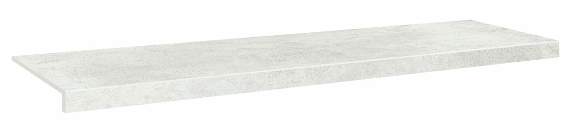 LPC Cosmos lasittamaton porraslaatta reunalla 33X120 01 jää tasapintainen silotettu matta vaalea valkoinen betoni