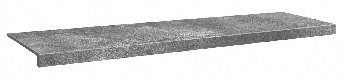 LPC Cosmos lasittamaton porraslaatta reunalla 33X120 03 grafiitti tasapintainen silotettu matta tumma harmaa betoni