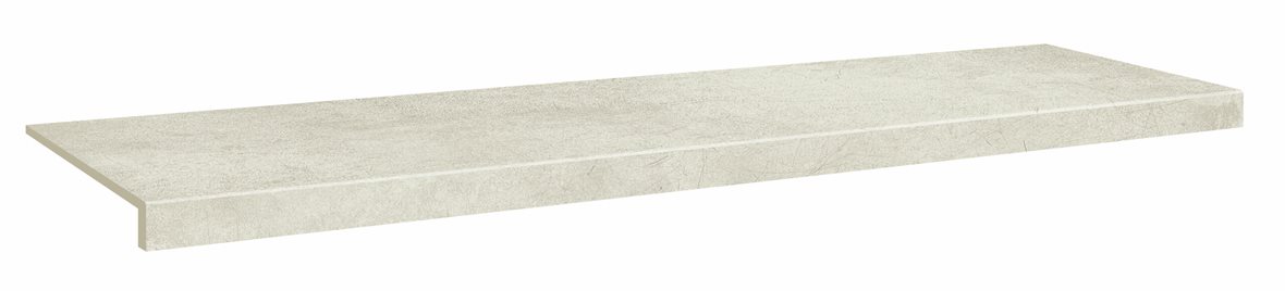 LPC Cosmos lasittamaton porraslaatta reunalla 33X120 05 huurre tasapintainen silotettu matta keskitumma valkoinen betoni