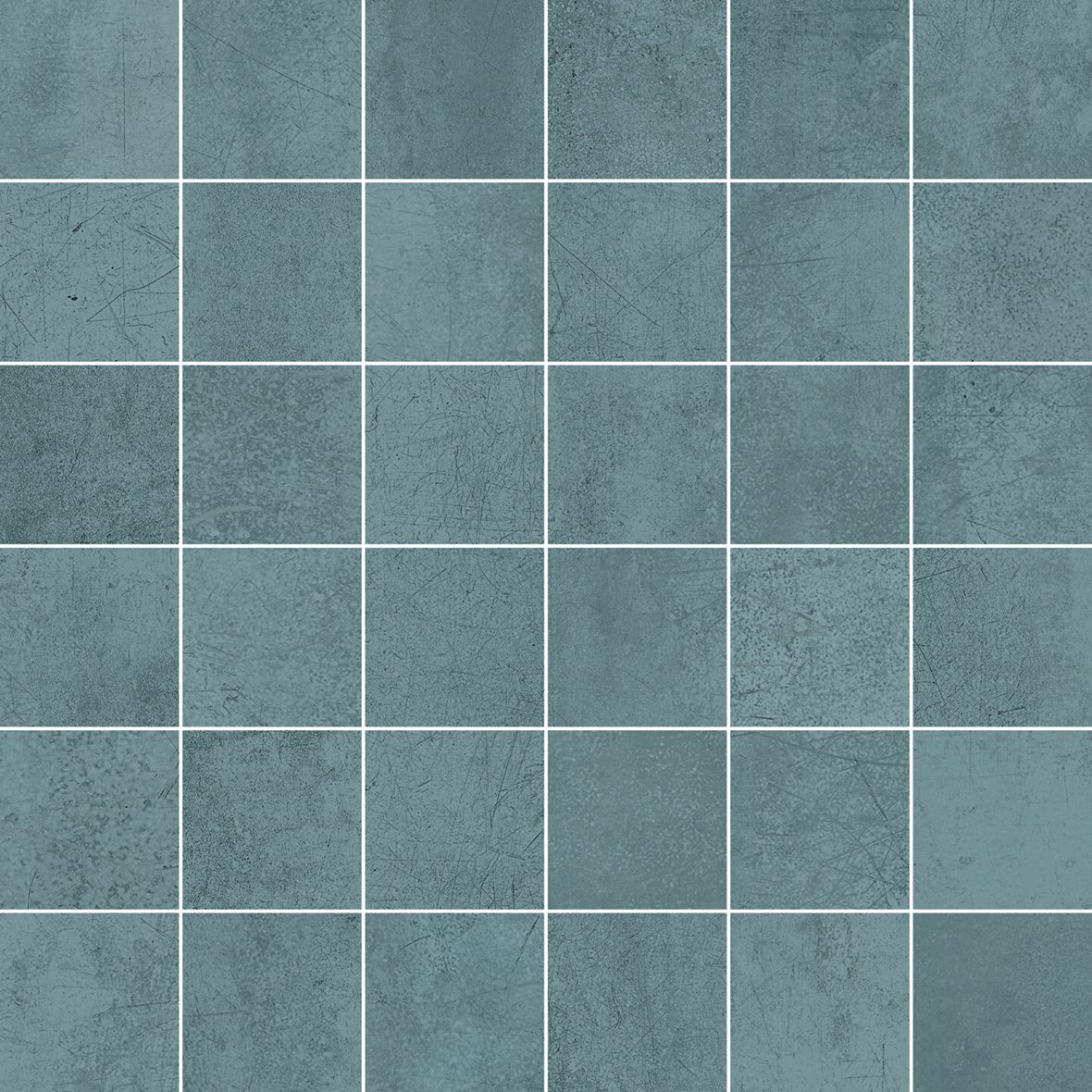 LPC Cosmos lasitettu porcelanato mosaiikki seinälaatta lattialaatta 5X5 07 petrooli tasapintainen silotettu matta keskitumma sininen betoni